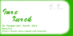 imre kurek business card